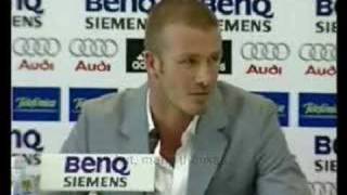 Beckhams last press conference at Real Madrid subtitled [upl. by Yknarf]