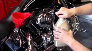 How to Change the Oil on a Harley Davidson Softail Deluxe [upl. by Ross]