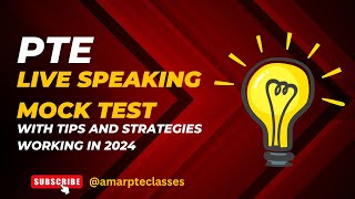 PTE  SPEAKING LIVE MOCK TEST WITH TIPS AND STRATEGIST WORKING IN 2024 [upl. by Line]