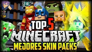 MINECRAFT PE 12  TOP 5 MEJORES SKIN PACKS DE LA SEMANA  DRAGON BALL Y MAS [upl. by Hut]