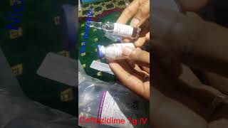 Ceftazidime 1g IV Nice Medication shortvideo shorts ceftazidime [upl. by Maxi508]