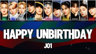 JO1  quotHAPPY UNBIRTHDAYquot Color Coded Lyrics KANROMENG [upl. by Novahs]