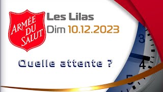 Culte du dimanche 10 décembre 2023 Armée du Salut en direct avec le poste des Lilas [upl. by Akkim]