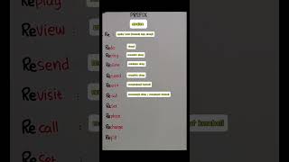 Prefix awalan Re  part 1 bhsinggris basicenglis [upl. by Per]