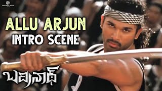 Allu Arjun Intro Scene  Badrinath Movie Action Scenes  Tamannaah  VV Vinayak  Geetha Arts [upl. by Ikkiv]