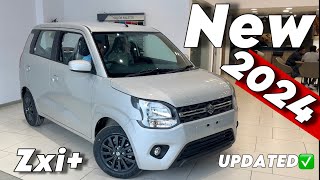 NEW WAGON R ZXI PLUS 2024 TOP MODEL  MARUTI SUZUKI WAGON R ZXI PLUS SILVER COLOUR REVIEW [upl. by Loesceke112]