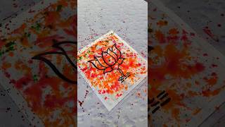 BJP logo painting 😱✨ using poster and brush pens colour😍 trending viral painting shorts [upl. by Carie]