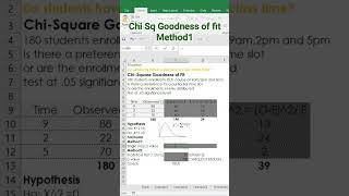 Do students have a preference on class timing  Chi Sq goodness of fit method1 shorts [upl. by Georglana]