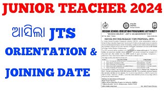 Junior Teacher Schematic JTS Joining Date amp Orientation Programme Date Published  cine tv Odisha [upl. by Ujawernalo583]