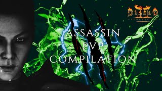 D2R PVP  Assassin pvp compilation 2 Asia [upl. by Elohc]