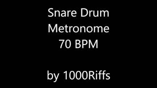 Snare Drum Metronome 70 BPM [upl. by Nahama]