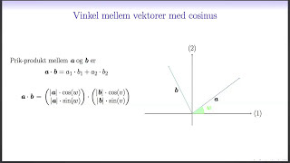 Vektorer Vinkel mellem vektorer [upl. by Koa]