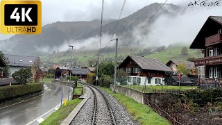 Cab Ride  Goldenpass MOB Train Switzerland  Saanen to Montbovon  Driver View 4K 60p HDR [upl. by Fasano]