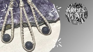 Elegant Wire Wrapped Earrings  Simple Tutorial [upl. by Amolap676]