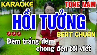 HỒI TƯỞNG Karaoke Nhạc Sống Tone Nam  SIÊU HAY   Tình Trần Karaoke [upl. by Wylen]