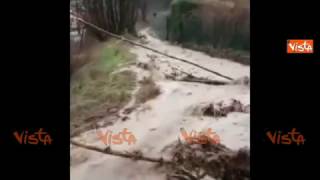 Allarme rosso maltempo in Liguria e Piemonte le strade diventano torrenti [upl. by Ahsitak374]