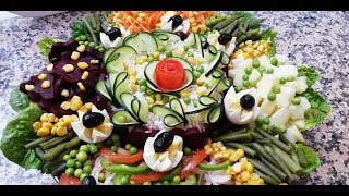 Recette Salade Composée Jardinière  Cuisine Marocaine [upl. by Lipsey]