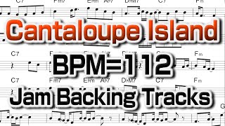 Cantaloupe Island  Backing track【With Score Band Recording】 譜面付き 生バンド録音 Jazz Standard BPM90 [upl. by Nneb469]