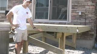 Building Free Standing Deck  Bracing Posts [upl. by Adniled272]