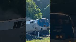 Amtrak P448 going east with a very nice K5LA train shorts [upl. by Gierc]