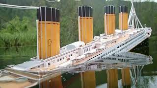 Cardboard Titanic Model sinks [upl. by Cassey]