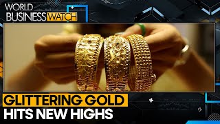 Gold outshines to hit record highs  Latest News  World Business Watch [upl. by Akcir498]