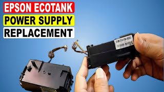 How to Fix Epson printer No POWER  Epson EcoTank Printer Power Supply REPLACEMENT [upl. by Lennox]