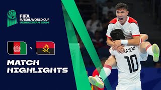 HIGHLIGHTS Afghanistan v Angola  FIFA Futsal World Cup Uzbekistan 2024 [upl. by Trevorr442]