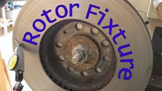 How to Skim a Disc Brake with a DIY Lathe Fixture resurfacing fix [upl. by Aihsinyt363]