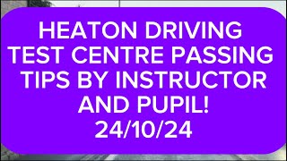 Heaton Test route tips drivingtestroutes brihospital [upl. by Armahs128]