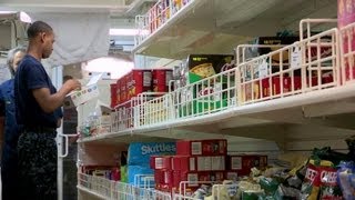 Grocery Shopping on Aircraft Carrier  USS George HW Bushs Ship Store [upl. by Sharia]