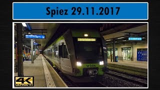 Züge Spiez 29112017 4K [upl. by Enaitsirhc833]