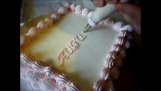 Come scrivere sulle torte How to write on cakes by ItalianCakes [upl. by Ttenaj]