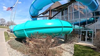 Dark Tube Slide  Perilous Plunge  Zehnders Splash Village [upl. by Enymsaj]