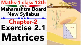 Maths1  Full Exercise 21  chapter 2 MATRICES  class 12 science maths  maharashtra board  NIE [upl. by Ehcor95]