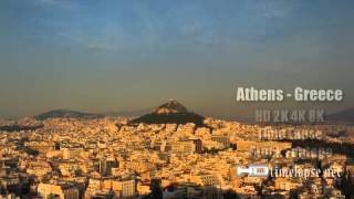 Athens Greece  UHD Ultra HD 2K 4K Video Time Lapse Stock Footage RoyaltyFree [upl. by Nosirb]