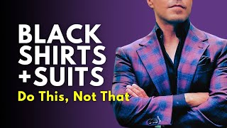 The Secrets to Wearing a Black Shirts With Suits [upl. by Chessa]