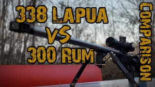 338 Lapua Magnum vs 300 Remington Ultra Magnum Comparison [upl. by Icyak]