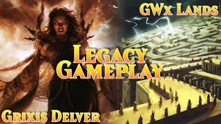 MTG Legacy 1K  R5 Grixis Delver vs Lands [upl. by Nawek802]