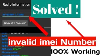 how to change your IMEI numberMtk engineering mode invalid IMEI number problem fix [upl. by Inama]