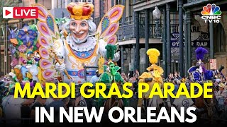 Mardi Gras Parade LIVE King of Carnival Leads Rex Parade During Mardi Gras in New Orleans  IN18L [upl. by Abas]