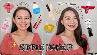 SIMPLE MAKEUP TUTORIAL FOR BEGINNERS USING AFFORDABLE PRODUCTS  Glad Ocampo [upl. by Grimona]