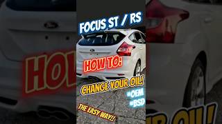 Focus STRS  How to Change Oil The Easy Way bigturbofocusst builtenginefocusst [upl. by Gideon]