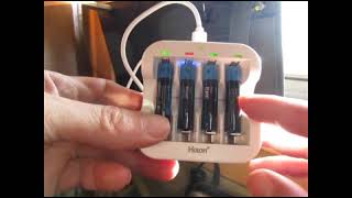 Hixon rechargeable Liion batteries AAAAA Can I recharge them with a small solar panel BOB [upl. by Rozella]