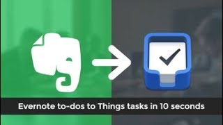 Evernote to Things Integration  Todos [upl. by Mook]