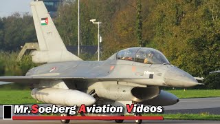 DELIVERY FLIGHT Dutch F16s to Jordanian AF Volkel first batch [upl. by Enelhtak111]