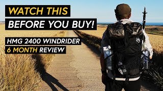 Hyperlite Mountain Gear 2400 Windrider Backpack  6 MONTH REVIEW [upl. by Eradis805]