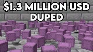 Duping on a PayToWin Minecraft Server 13M USD DUPED [upl. by Lobell]