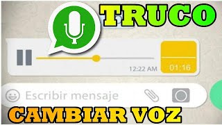 ★ Como CAMBIAR LA VOZ EN WHATSAPP 2023 ★  VOZ DE NIÑO  TRUCO [upl. by Shing45]