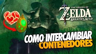 Como intercambiar contenedores de corazón  The Legend of Zelda Breath of the Wild  Guía [upl. by Rutger]